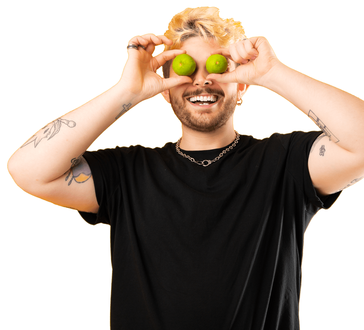 jake with limes for eyes